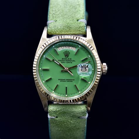 rolex date green dial